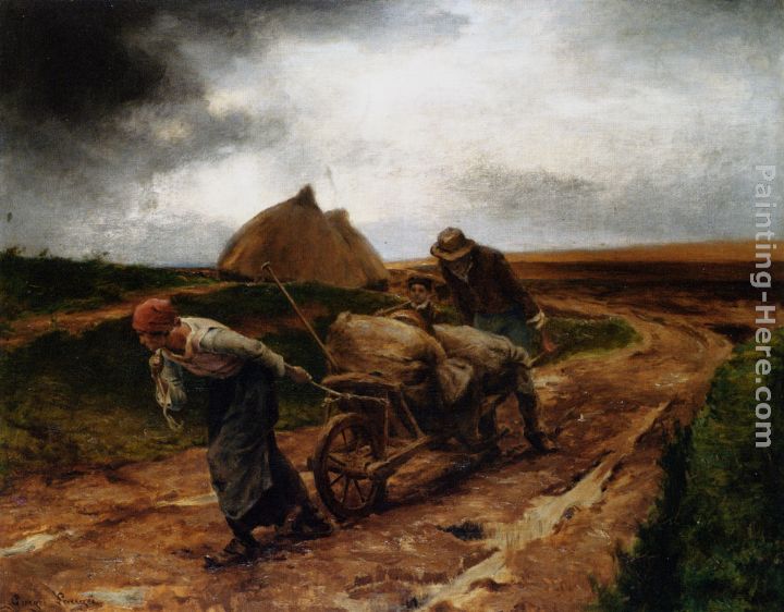 The End of the Day painting - Georges Laugee The End of the Day art painting